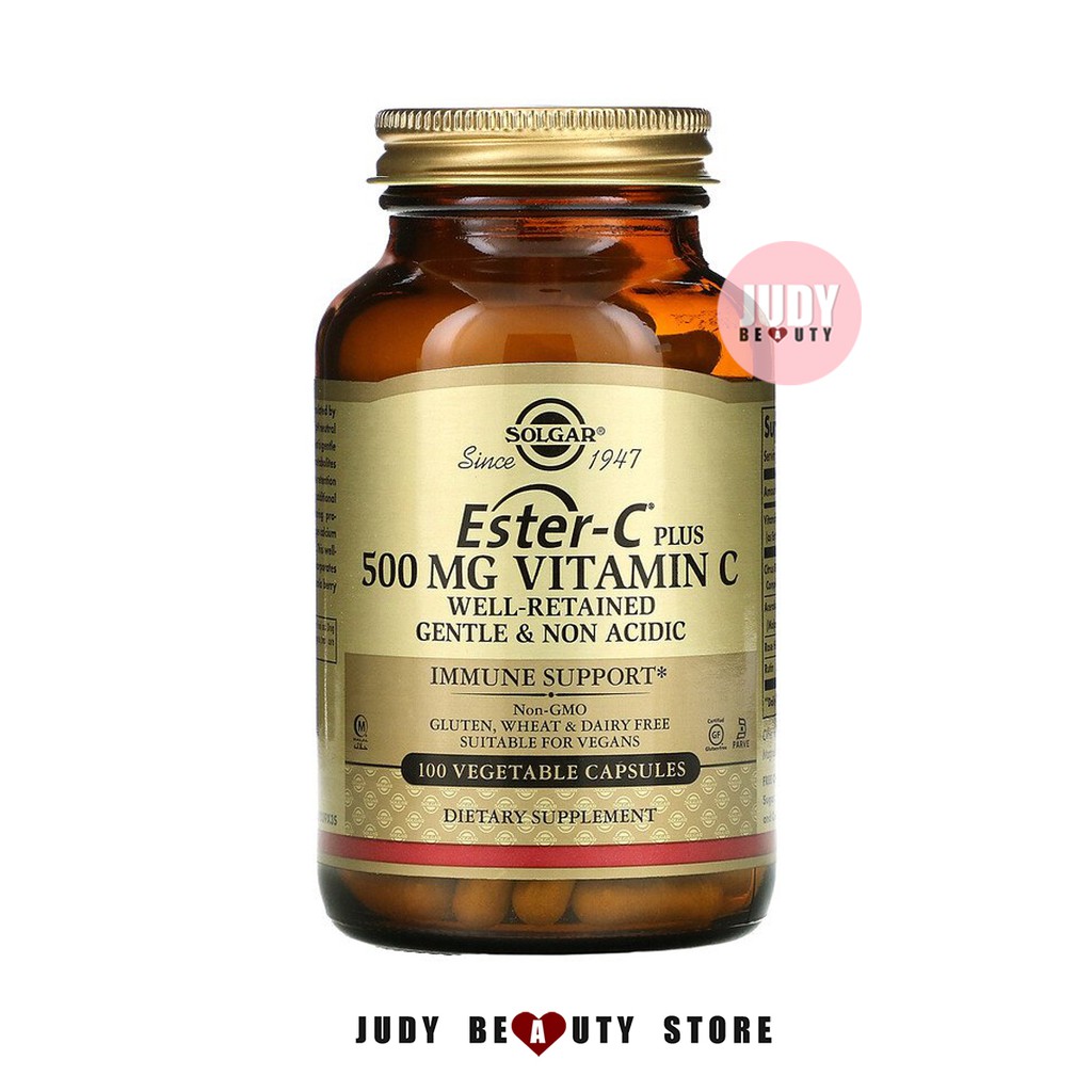 [พร้อมส่ง] Solgar, Ester-C Plus Vitamin C 500 mg./100 Vegetable Capsules