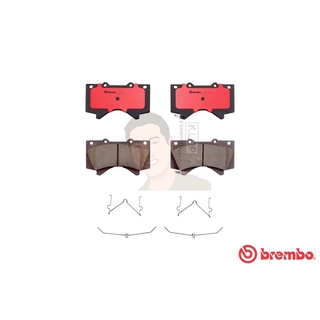 P83 107C ผ้าเบรก F (แท้ BREMBO รุ่น Ceramic) TOYOTA แลนด์ครูเซอร์ Landcruiser J200 4.0 4.5 4.6 4.7 5.7 V8 ปี2007-&gt;