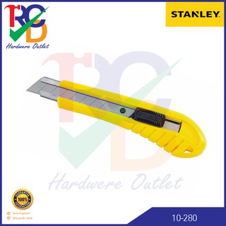 Stanley มีดคัดเตอร์อเนกประสงค์ 18 mm. รุ่น10-280 (Standard Snap-Off Knife)