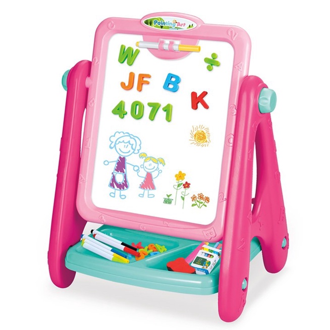 กระดานเขียนลบ 2 ด้าน พร้อมแม็กเน็ต และอุปกรณ์ครบชุด