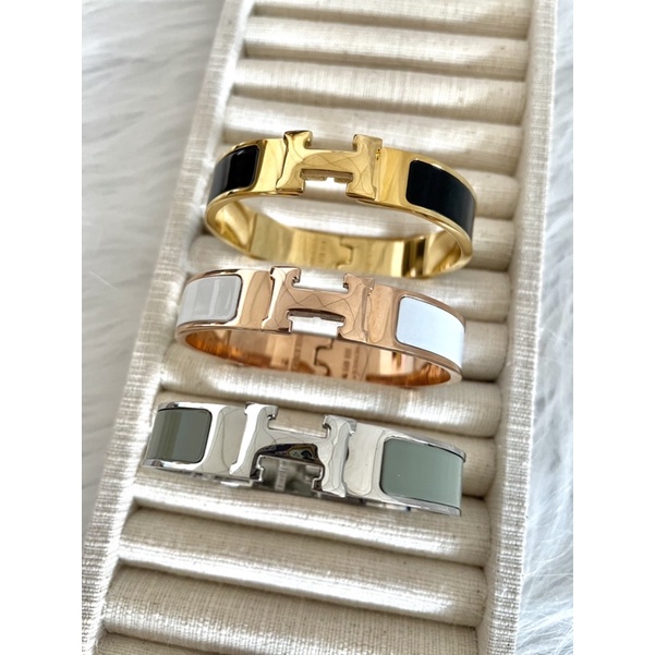 กำไลH (h e r m e s)ไซส์15,17,19ปั๊มแบรนด์งานสวยเป๊ะ พร้อมส่ง‼️