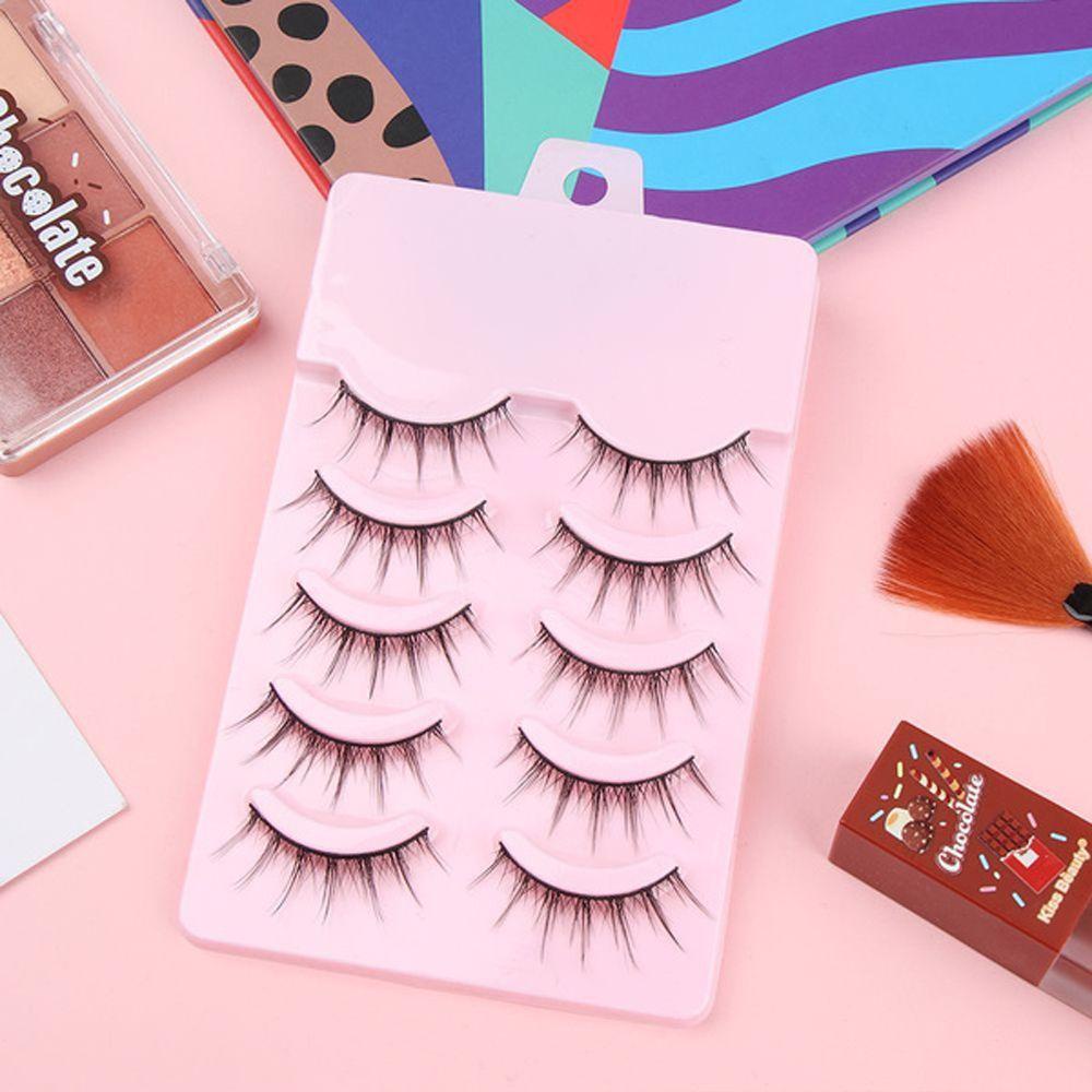 LILYES 5 Pairs 3D Lash Extension Natural Eye Makeup Tool Cross False ...