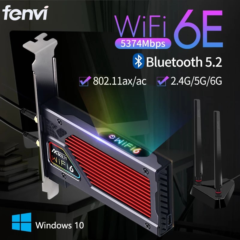 INTEL AX210 FENVI WIFI 6e PCIe Wireless Adapter Bluetooth 5 2 AX210 NGW 