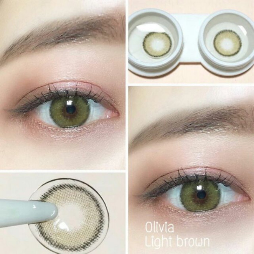 คอนแทคเลนส์รุ่น mini olivia (light brown)