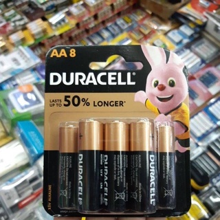 ถ่าน Duracell Alkaline Size AA 1.5V แพค 8ก้อน รุ่น LR6 ของใหม่ ของแท้บริษัท