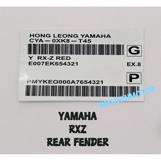 สติกเกอร์ติดบังโคลนหลัง สําหรับ Yamaha RXZ