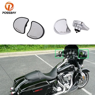 {GOOD} กระจกมองหลังรถจักรยานยนต์ อุปกรณ์เสริม สําหรับ Harley Touring Street Glide Electra Glide 1996-2013 1 คู่