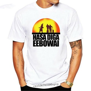 T-shirt  ใหม่ เสื้อยืดลําลอง แขนสั้น คอกลม พิมพ์ลาย Hasa Diga Eebowai เข้ากับทุกการแต่งกาย แฟชั่นสําหรับผู้ชายS-5XL