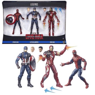 MARVEL LEGENDS : CAPTAIN AMERICA CIVIL WAR 3 Pack EXCLUSIVE HASBRO สินค้าจำหน่ายพิเศษ