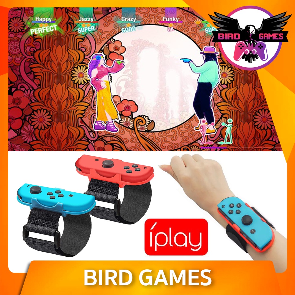 สายรัดข้อมือ 2 ชิ้น IPlay Hand Strap [Justdance] Nintendo Switch [Hand Strap] [HBS-145] [สายรัดข้อมื