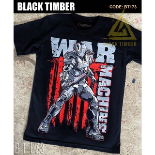 BT 173 War Machine Iron man เสื้อยืด สีดำ BT Black Timber T-Shirt ผ้าคอตตอน สกรีนลายแน่น S M L XL XXL