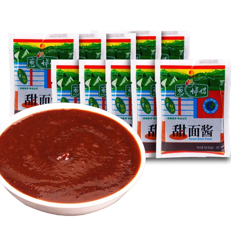 ซอสปรุงรส พร้อมส่ง（葱伴侣甜面酱)180g เหมาะสำหรับเป็นเครื่องจิ้มหรือนำมาประกอบอาหารได้หลากหลายเมนู เพิ่มความหอมอร่อยกลมกล่อม