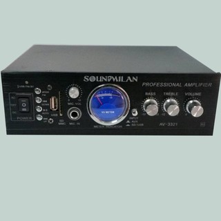 แอมป์ขยาย soundmilan AV-3321 B2  ใช้ไฟ AC  DC