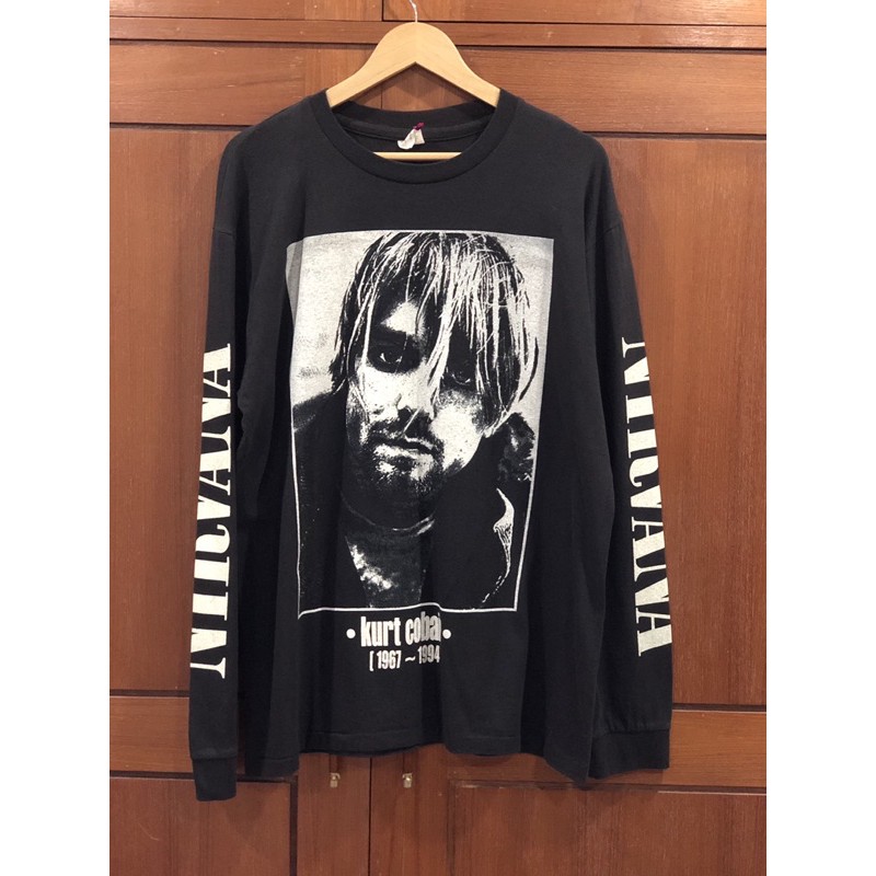 เสื้อแขนยาวโอเวอร์ไซร้ Kurt-cobain วงNirvana