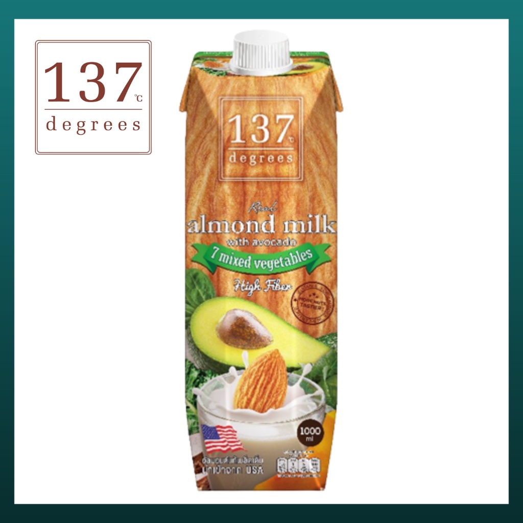 137ดีกรี นมอัลมอนด์  ขนาด 1 ลิตร 137 Degree Almond Milk 1 L.