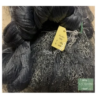 แหเอ็นเกลียว สีดำ-เทา (ขนาดตา 1.5 - 5 เซ็น) ขึ้นเพลาเรียบร้อย พร้อมใช้งาน เเหจับปลา อุปกรณ์ตกปลา