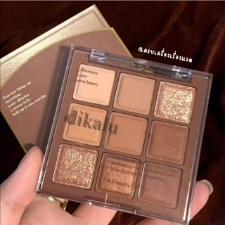 พาเลท ทาตา อายแชโดว์ Dikalu​ Chocolate​ Eyeshadow​ โทนน้ำตาลทอง ช็อคโกแลต​ เนื้อแมท เนื้อชิมเมอร์ สีสวย กันน้ำ ติดทน 4u2