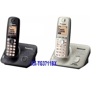 ราคาPanasonic KX-TG3711BX โทรศัพท์ไร้สาย 2.4GHz. TG3711 สีดำ/สีเงิน โทรศัพท์บ้าน ออฟฟิศ คอนโด