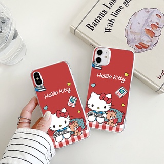 hello kitty เคสไอโฟน 8พลัส cartoon cat iPhone 14 13 12 11 promax case เคสโทรศัพท์ 7 8 Plus Se2020 เคส X Xr Xs Max cover