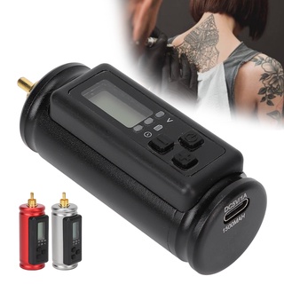 Tattoo Power Supply พาวเวอร์ซัพพลายสัก Rca แบตเตอรี่ 1500mAh พร้อมจอแสดงผลดิจิทัล Led