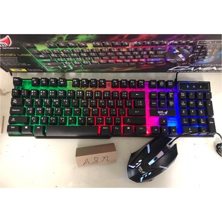 MD tech K3+M30 USB Keyboard+Mouse Combo Set คีย์บอร์ดเมาส์มีไฟ คีย์บอร์ด+เมาส์เกมส์มิ่ง กันน้ำได้