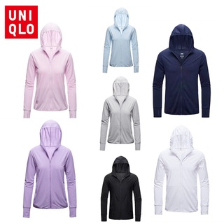 Uniqlo เสื้อแจ็กเก็ต ป้องกันรังสียูวี UPF40+ ผ้าตาข่าย ระบายอากาศ ป้องกันแดด เหมาะกับฤดูร้อน สําหรับผู้หญิง