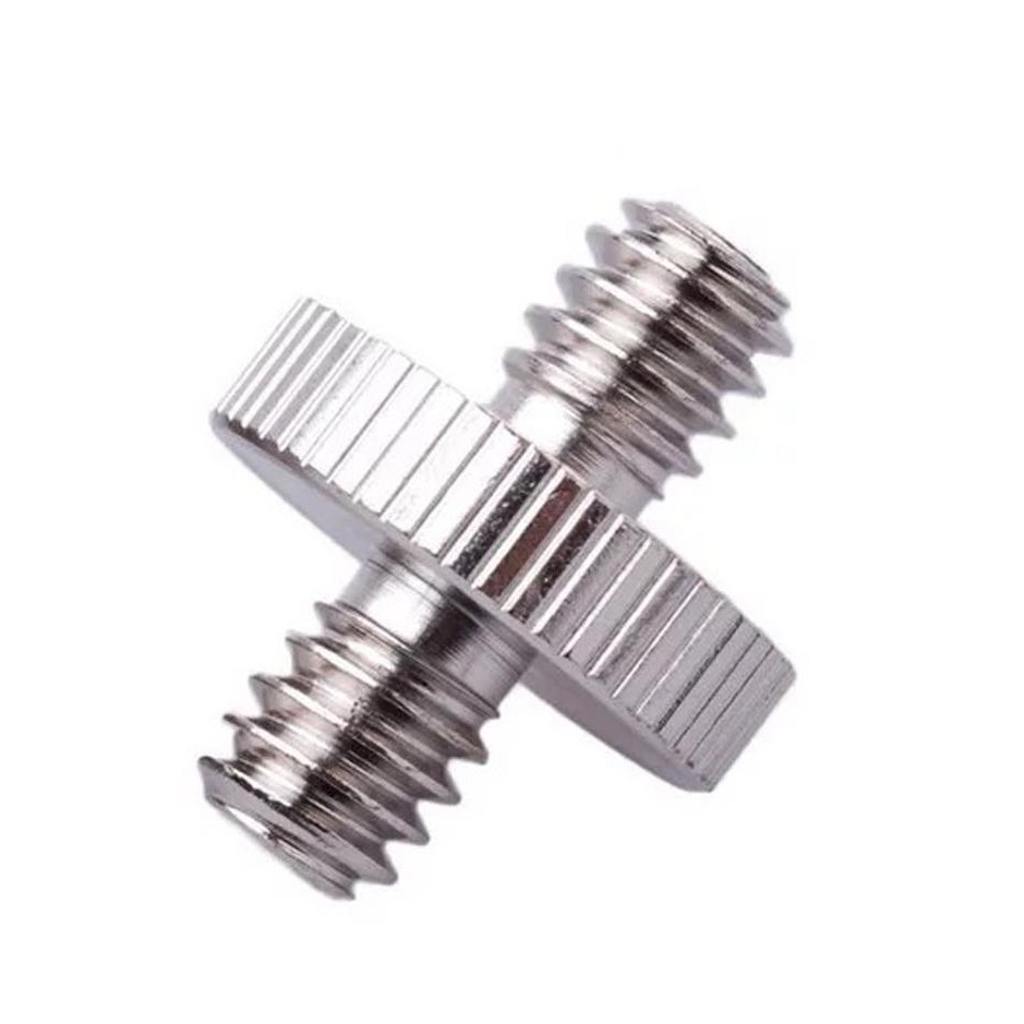 1/4 inch male to 1/4 inch male Threaded adapter for camera frame / shoulder / stand / studio socket / lighting equipment