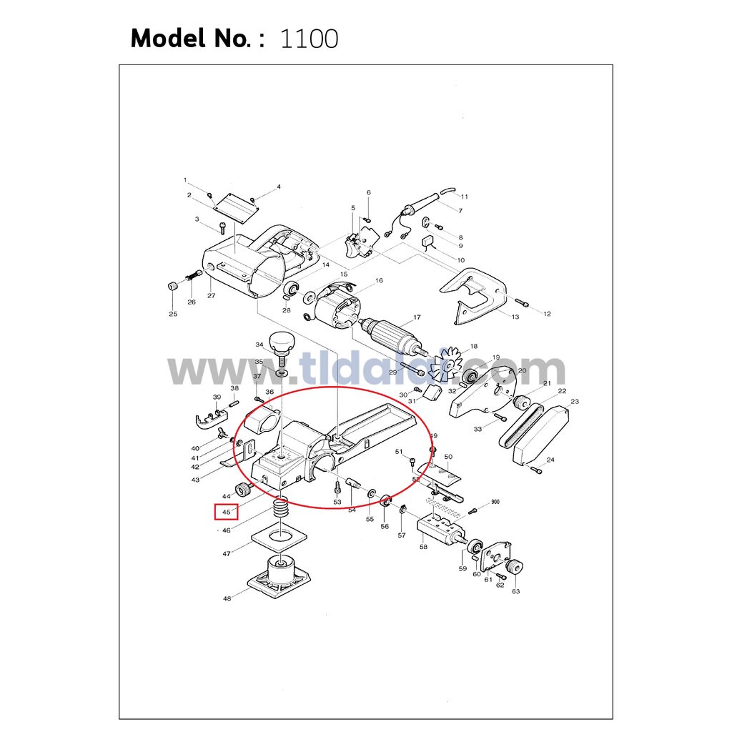 ฐานกบไฟฟ้า โครงกบไฟฟ้า วัสดุอลูมิเนียม Makita มากีต้า รุ่น 1100 อย่างดี ราคา ถูกที่สุด ดีลบีเคเค แกลเลอรีภาพที่ 5