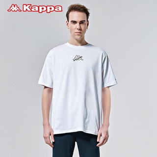 Kappa outlets เสื้อยืดลําลอง แขนสั้น พิมพ์ลายตัวอักษร เหมาะกับฤดูร้อน สําหรับผู้ชาย และผู้หญิง