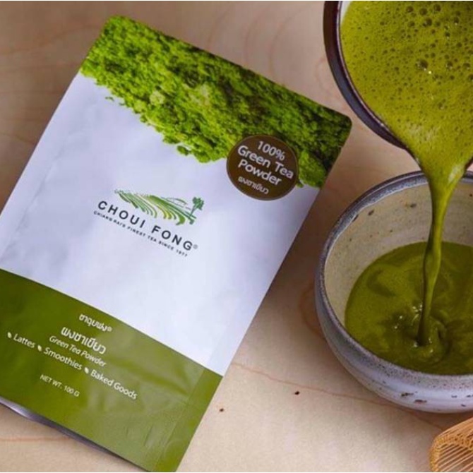 ฉุยฟง ชาเขียวฉุยฟง ผงชาเขียวฉุยฟง ชาเขียวผง 100กรัม