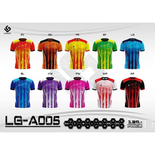 ขายส่งแพค10ตัว เสื้อกีฬาคอกลม เสื้อฟุตบอลคอกลม LUGUST LG-A005 .