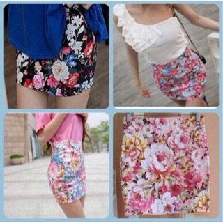 กระโปรง body con ลายดอก สีสันสดใสเข้ากับหน้าร้อนสุดๆ