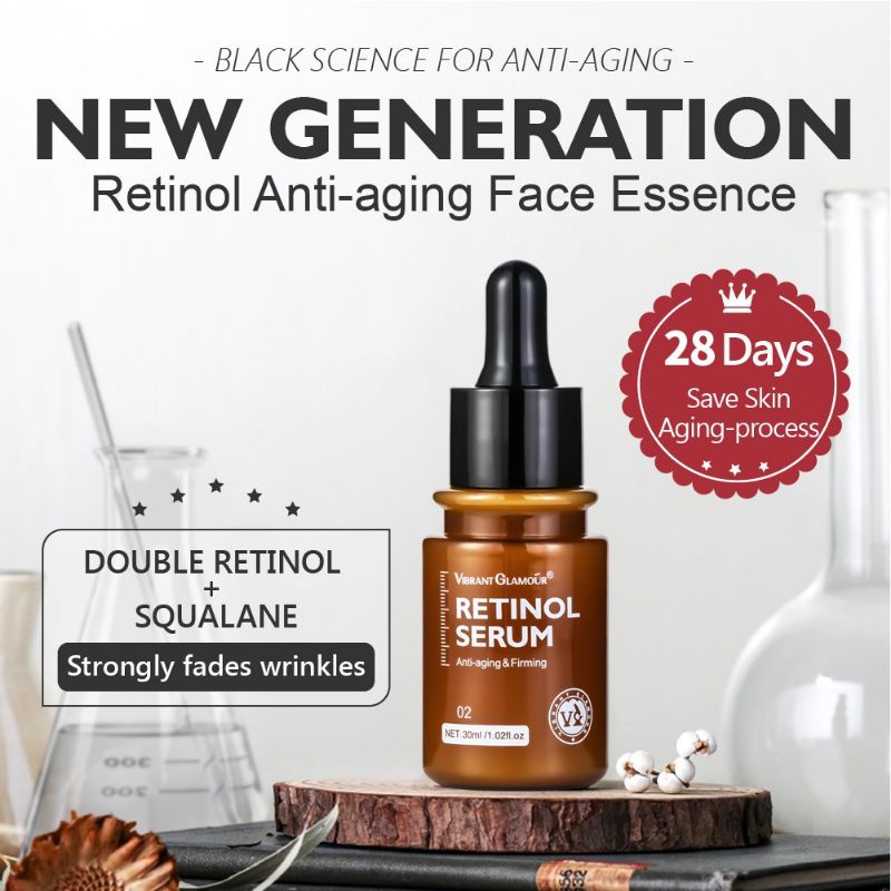 Vibrant Glamour Retinol Skin Serum 30ml เซรั่มบำรุงผิวหน้า ต่อต้านริ้วรอยและเพิ่มความชุ่มชื้น