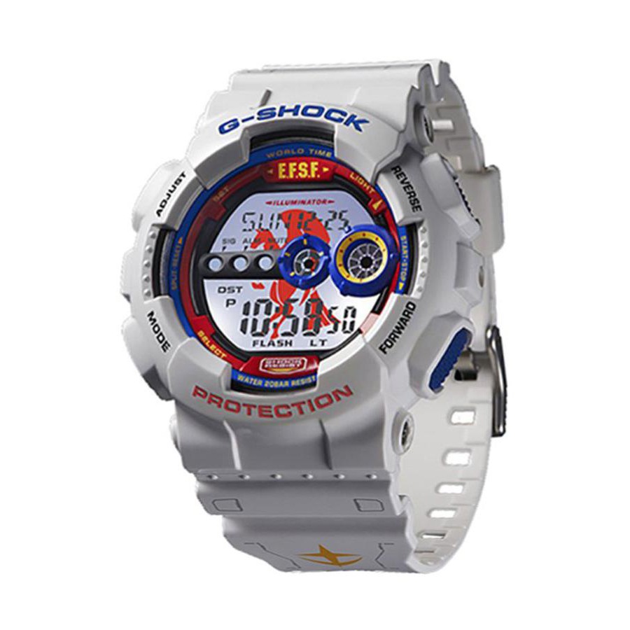 Casio G-Shock นาฬิกาข้อมือผู้ชาย สายเรซิ่น รุ่น GD-100 x GUNDAM MOBILE SUIT LIMITED EDITION - สีขาว