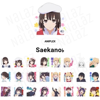 Saekano สติกเกอร์ไลน์ วิธีปั้นสาวบ้านให้มาเป็นนางเอกของผม Saenai Heroine no Sodatekata