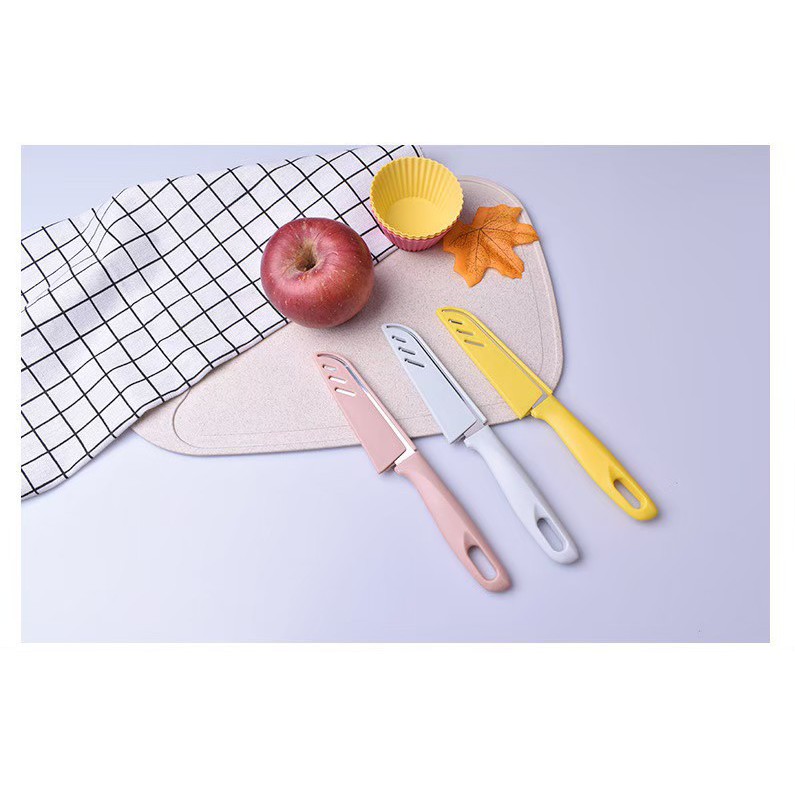 มีด มีดปลอกผลไม้ สแตนเลส ด้ามพลาสติก พกพาง่าย คมมากๆ มีดอเนกประสงค์ - 5