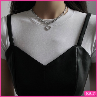 ฮิปฮอป กลวง รัก สร้อยคอ หญิง ins น้ํา สุทธิ สีแดง เฉพาะ การออกแบบ ความรู้สึก ไหปลาร้า โซ่เสื้อกันหนาว บุคลิกภาพ คอ โซ่