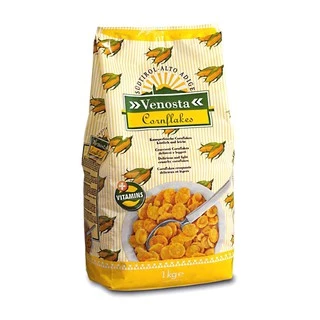 วีนอสต้า คอนเฟลก 1 กก.- Venosta Cornflakes breakfast cereals, healthy and natural snack 1KG