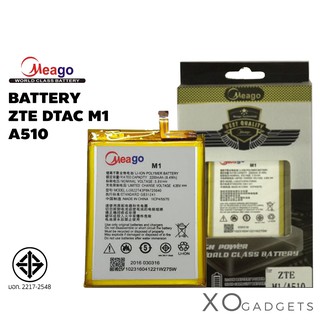 Meago แบตเตอร์รี่ ZTE DTAC M1 / A510 batt แบต A510 / ZTEM1 / DTACM1 / battdtacm1  มี มอก. (รับประกัน 1 ปี)