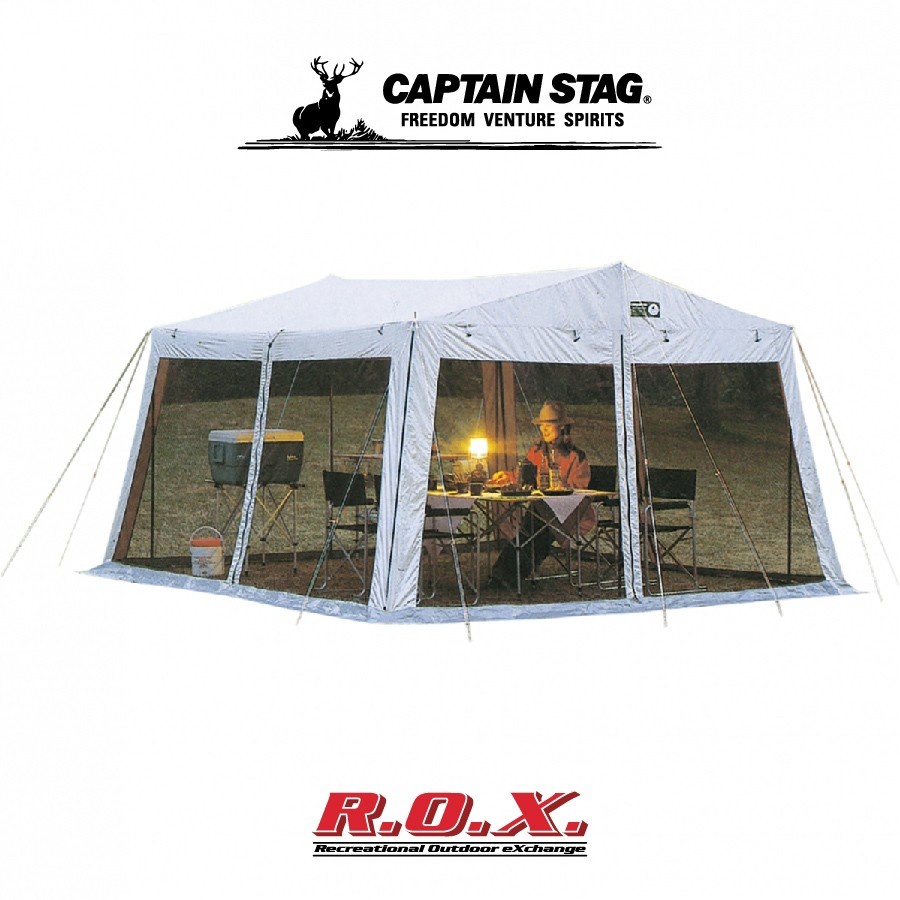 CAPTAIN STAG  RUNNY MESH TARP TENT เต็นท์กันแดดกันฝน เต็นท์เอนกประสงค์