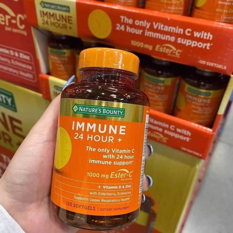 Nature's Bounty Immune 24 Hour+ With 1,000mg Ester-C 120 เม็ด