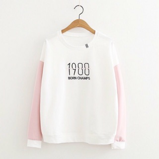 พร้อมส่ง🌟เสื้อแขนยาวทูโทน 1988 (P007)