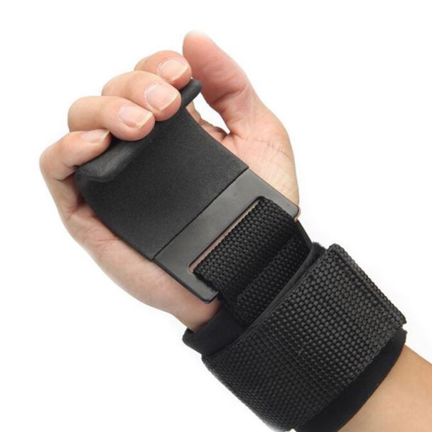 ถุงมือฟิตเนส โหนบาร์ ดึงข้อ Straps steel hook (ตะขอเหล็ก)ตะขอมือยกบาร์ข้อมือ สายรัดถุงมือยกน้ำหนัก - รูปที่ 5