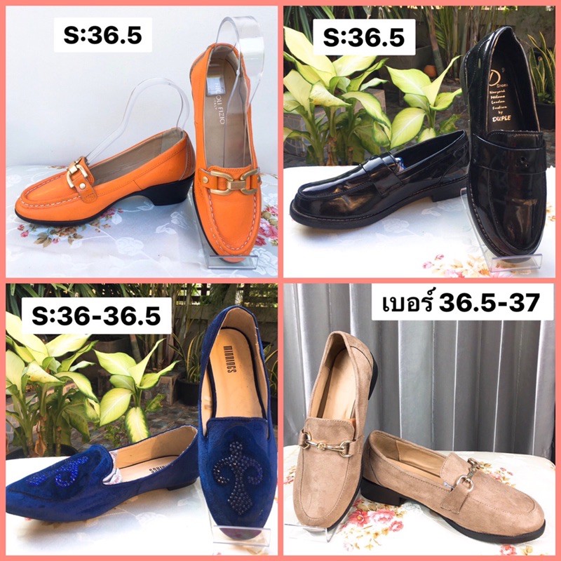 [ลดพิเศษ 89 บาท❗️] รองเท้าคัชชูของเกาหลีแท้ รองเท้าคัชชูมีส้นมือสองน่ารักๆ เบอร์36-36.5 มีหลายแบบ/หล