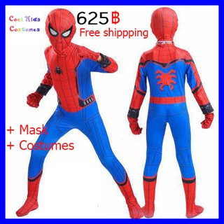 พร้อมส่ง ชุดสไปเดอร์แมนเด็ก มาร์เวล ซุปเปอร์ฮีโร่ อเวนเจอร์ แฟนซี ปาร์ตี้ Spiderman kids boy costumes Marvel Super Hero