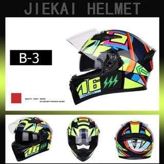 JIEKAI หมวกกันน็อกเต็มใบ แว่น2ชั้น อย่างดี (Size:M L XL) B1—B42