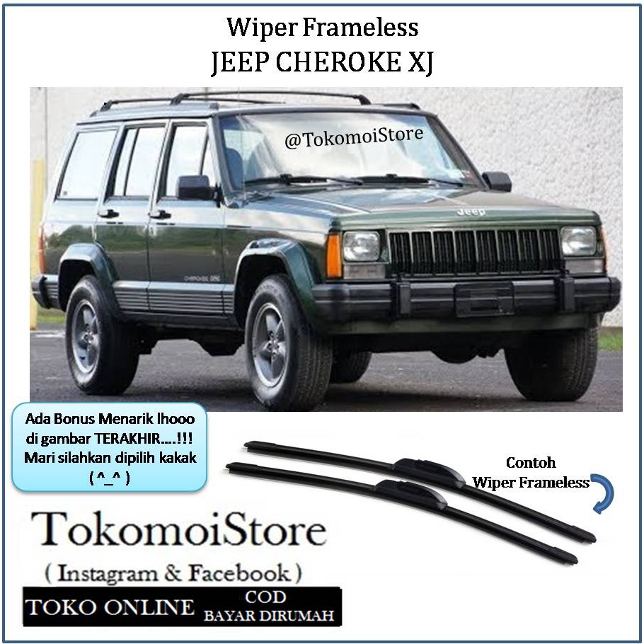 JEEP Cherokee XJ 1998 1999 ที่ปัดน้ําฝนไร้เหล็ก