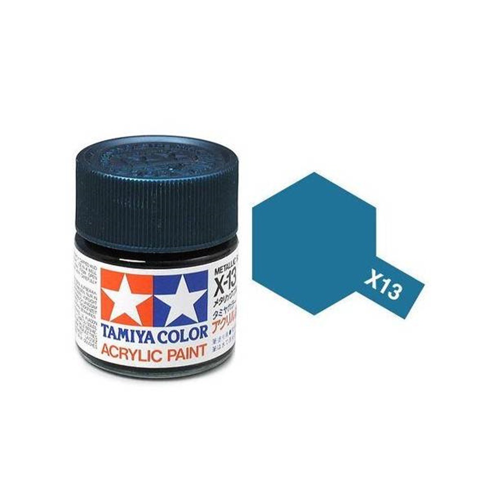 Tamiya Acrylic Paint X13 (Metallic Blue) Shopee Thailand