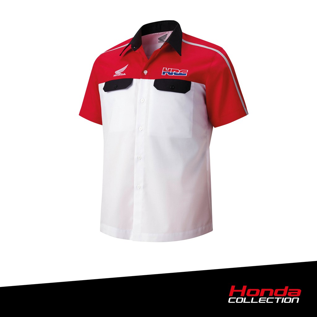 [Collection 2021] Honda เสื้อเชิ้ตชาย HRC ขาว-แดง HRC MEN Shirt White-Red