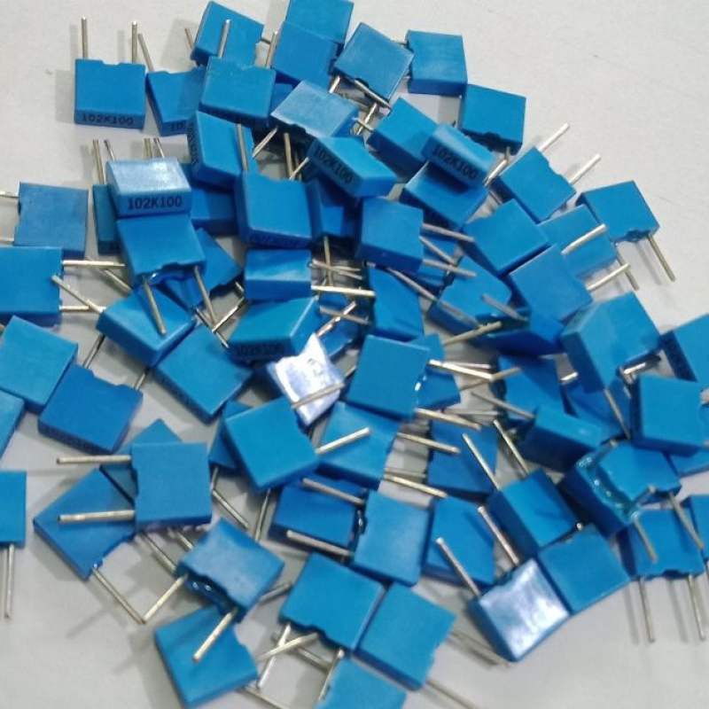 (ใส่โค้ดPEPE333 ลดเพิ่ม 15%)0.001UF 100V(102=1NF) 102PF สีฟ้า PIA/เกาหลี แท้-ใหม่คุณภาพเต็ม ขายแพ็ค 